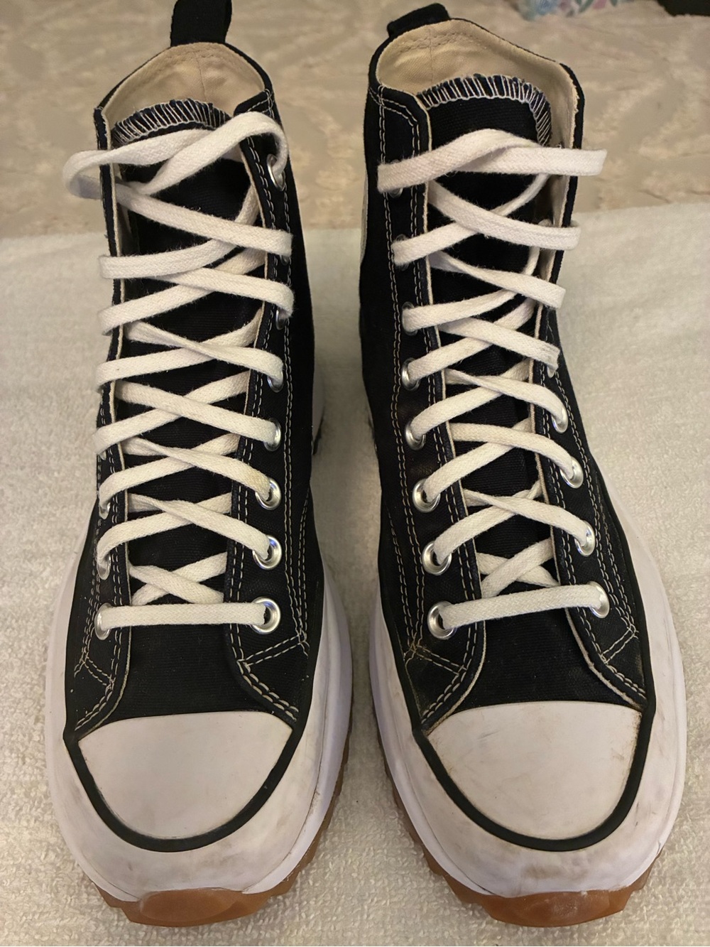 Chuck Taylor All Star Converse Black/White High Top Chunky Platform Sneakers